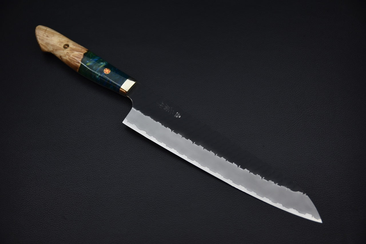 Nigara Hamono SG2 Kurouchi Tsuchime Gyuto 240mm Elderwood
