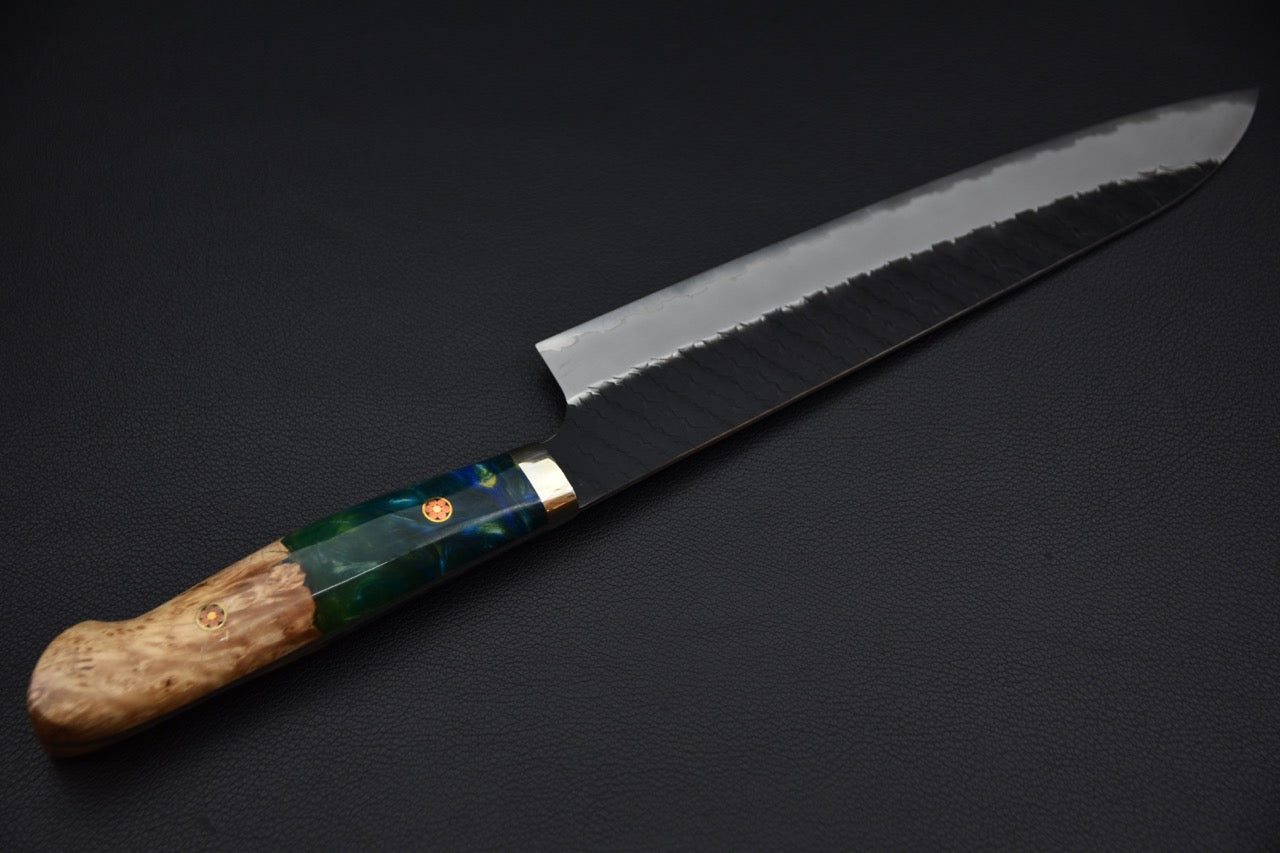 Nigara Hamono SG2 Kurouchi Tsuchime Gyuto 240mm Elderwood