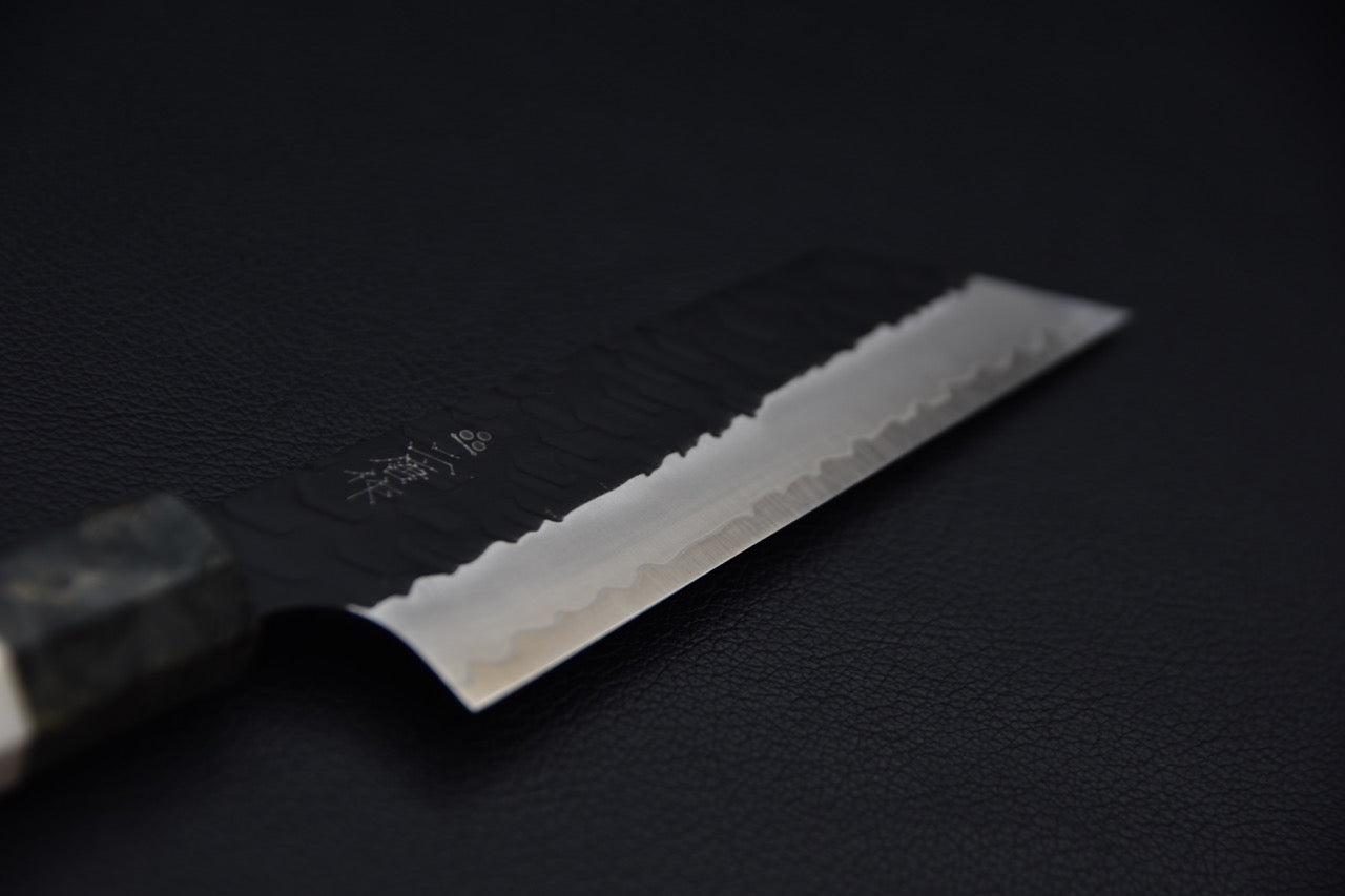 Nigara Hamono SG2 Kurouchi Tsuchime Ko-Bunka 120mm Bouleau