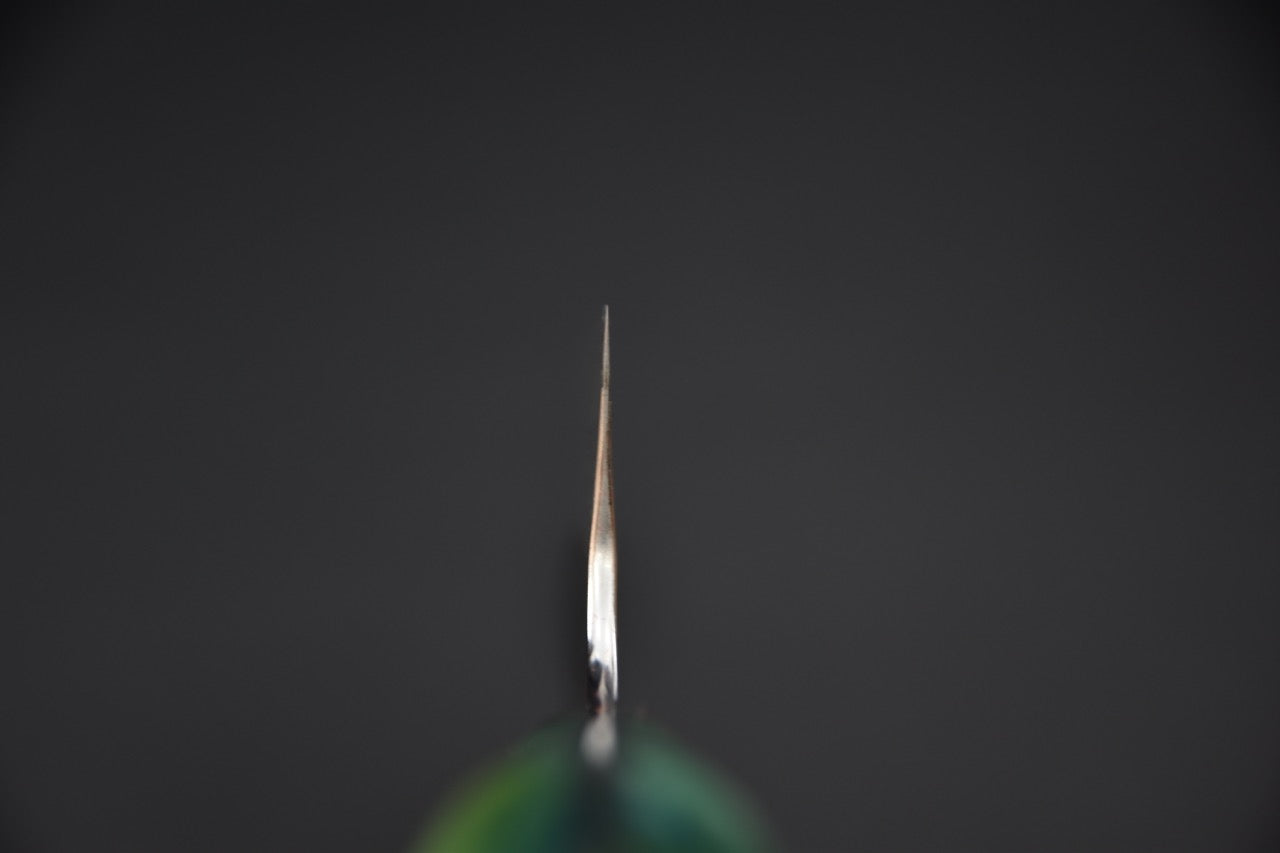 Nigara Hamono SG2 Kurouchi Tsuchime Santoku 170mm Émeraude