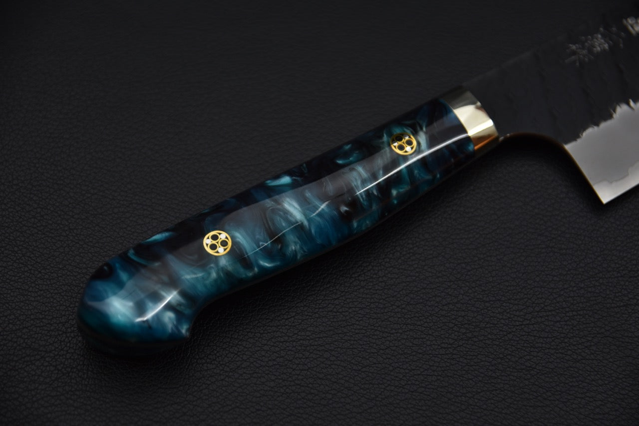 Nigara Hamono SG2 Kurouchi Tsuchime Santoku Tempête Hivernal