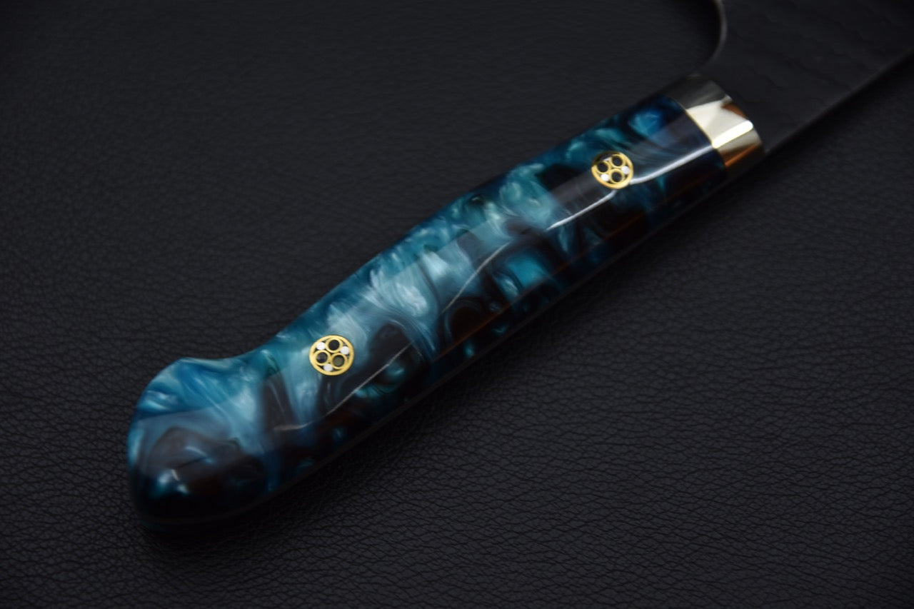 Nigara Hamono SG2 Kurouchi Tsuchime Santoku Tempête Hivernal