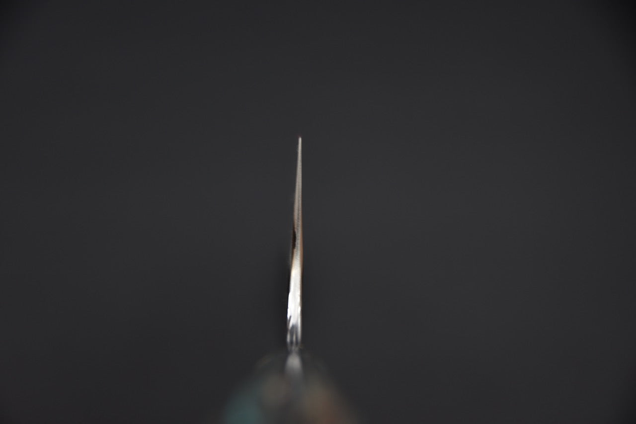 Nigara Hamono SG2 Kurouchi Tsuchime Santoku Turquoise #1