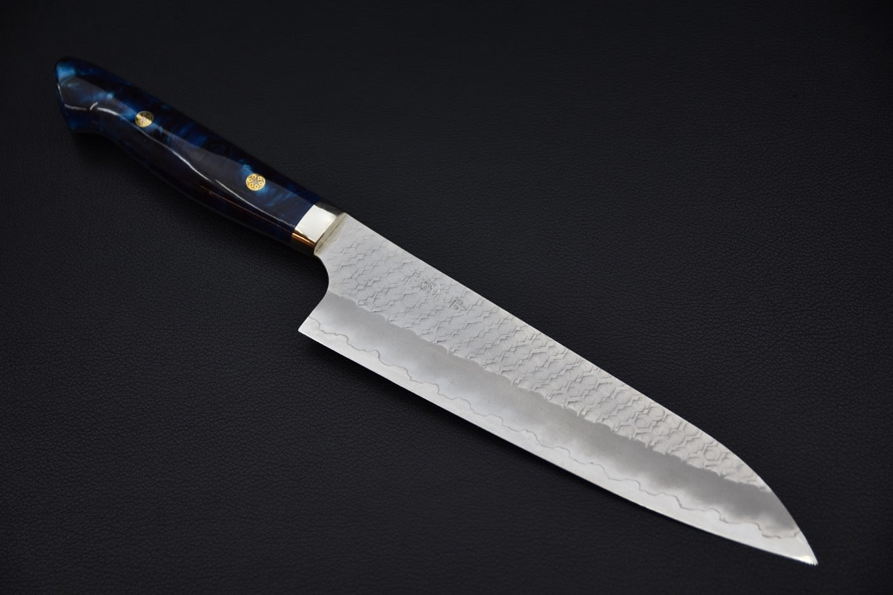 Nigara Hamono SG2 Migaki Tsuchime Gyuto 210mm Brume Bleue