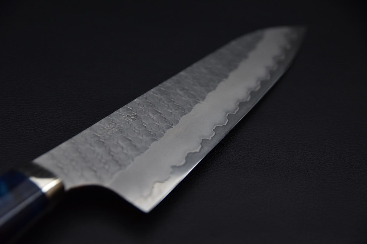 Nigara Hamono SG2 Migaki Tsuchime Gyuto 210mm Brume Bleue