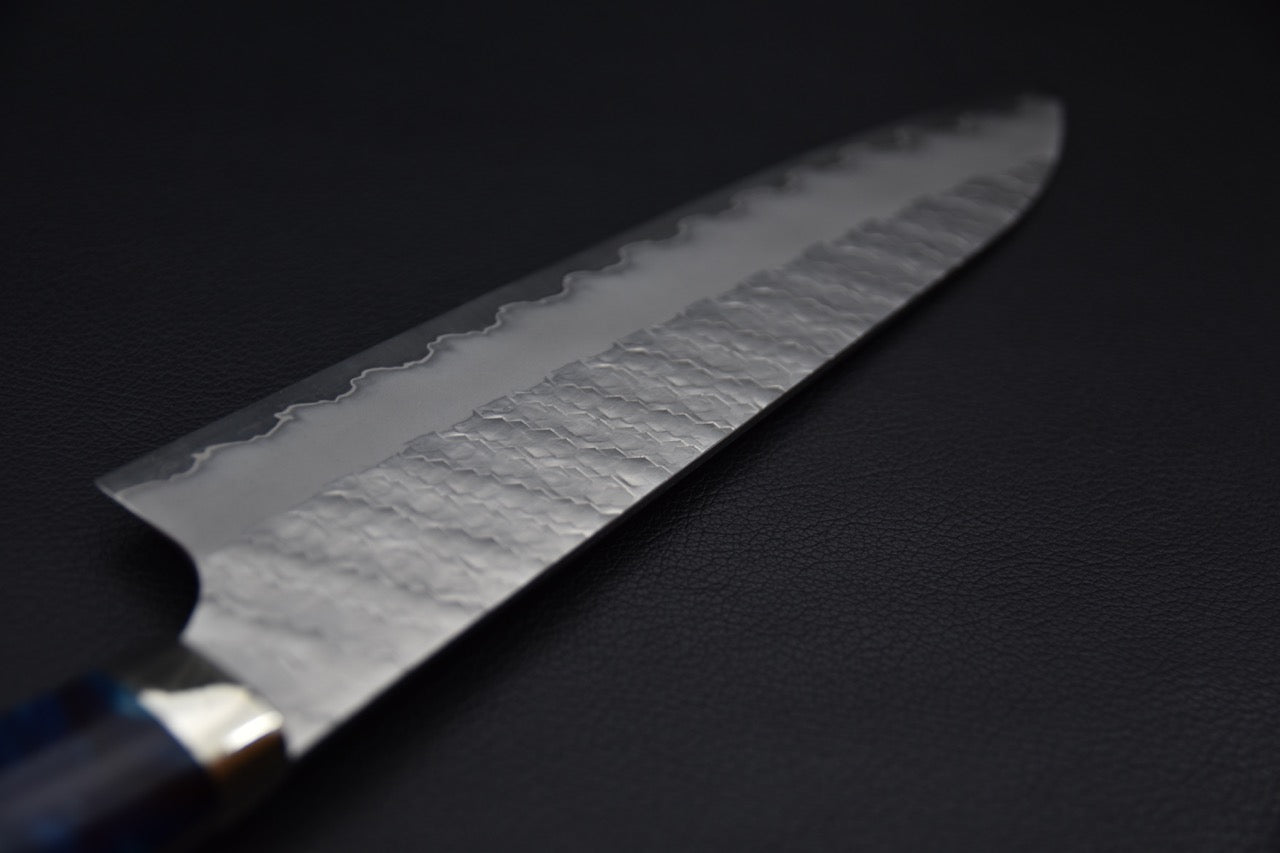 Nigara Hamono SG2 Migaki Tsuchime Gyuto 210mm Brume Bleue
