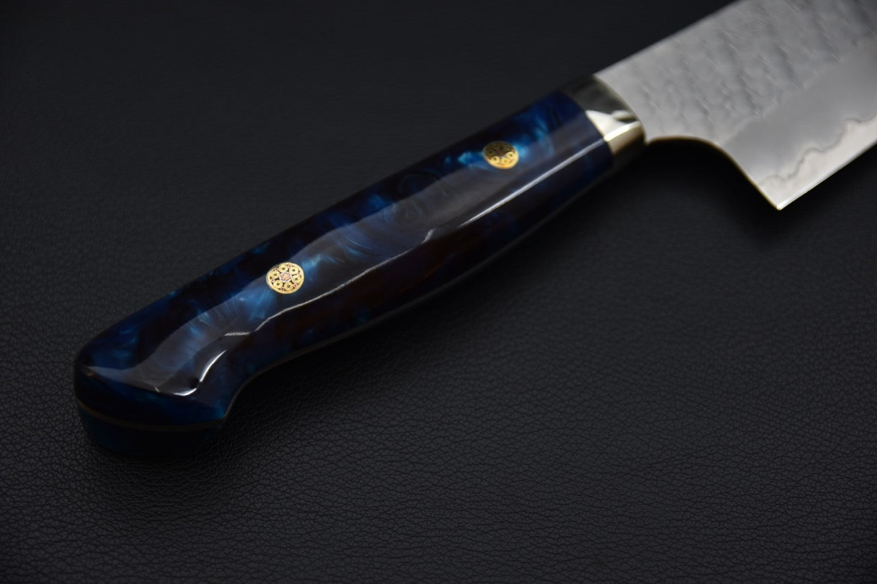 Nigara Hamono SG2 Migaki Tsuchime Gyuto 210mm Brume Bleue