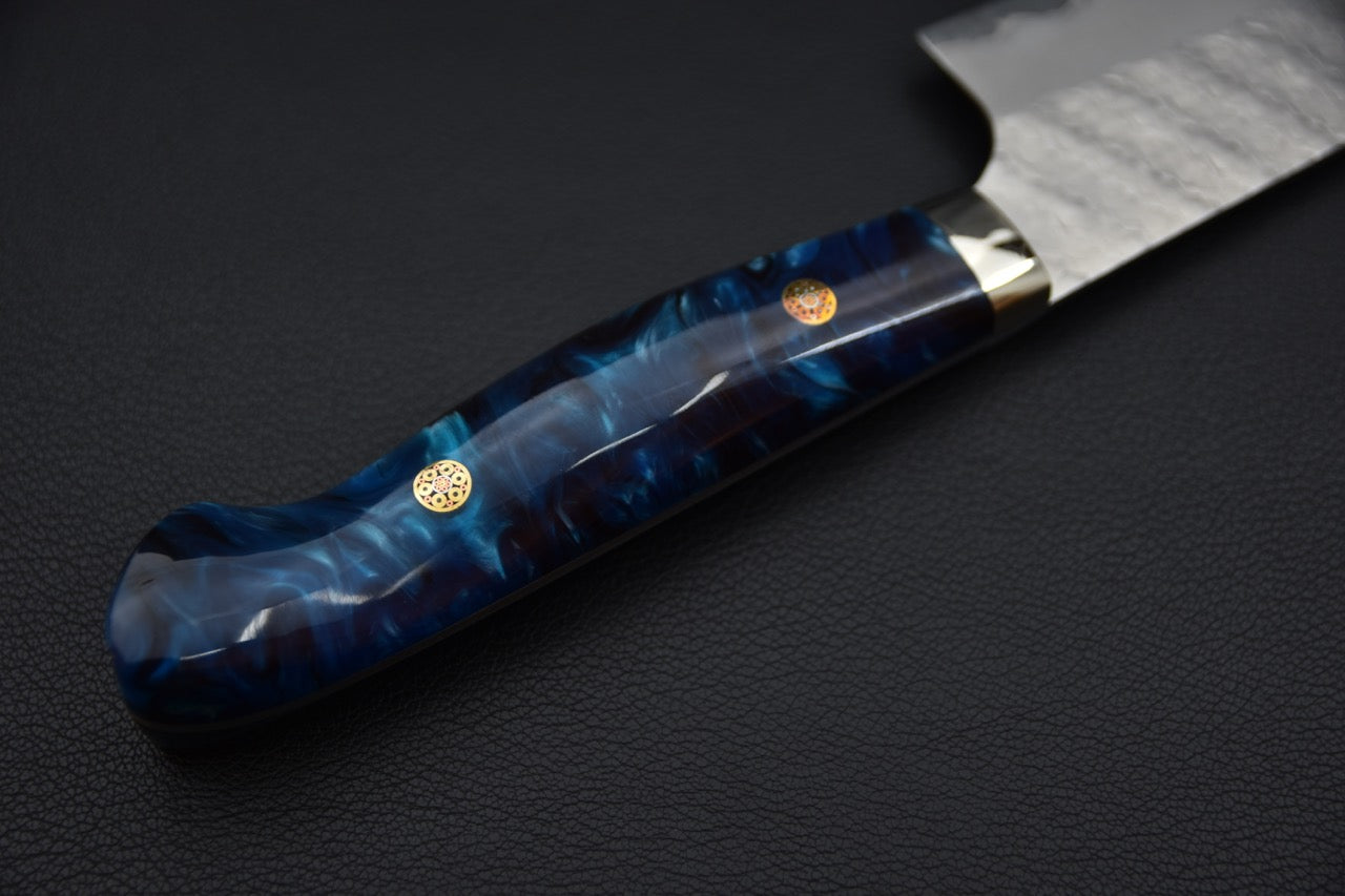 Nigara Hamono SG2 Migaki Tsuchime Gyuto 210mm Brume Bleue