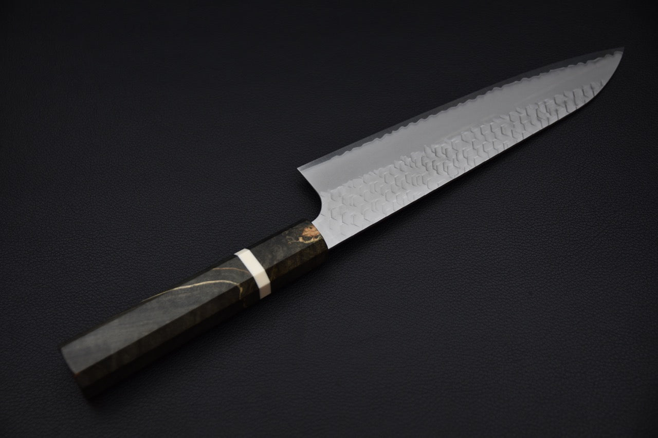 Nigara Hamono SG2 Migaki Tsuchime Gyuto 210mm Bouleau