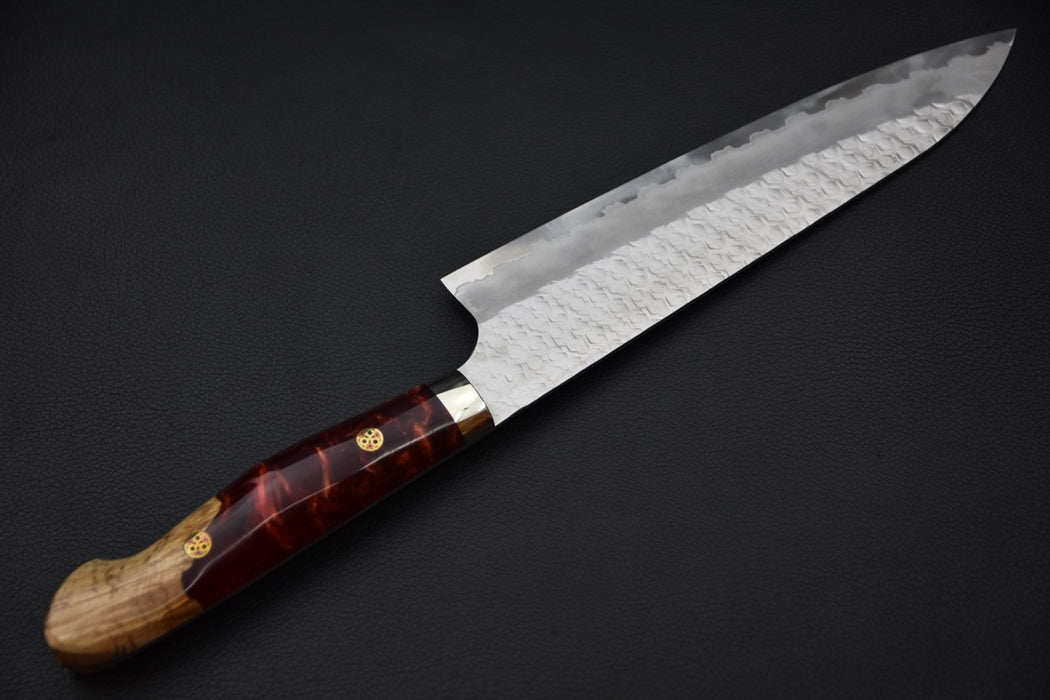 Nigara Hamono SG2 Migaki Tsuchime Gyuto 210mm Momiji