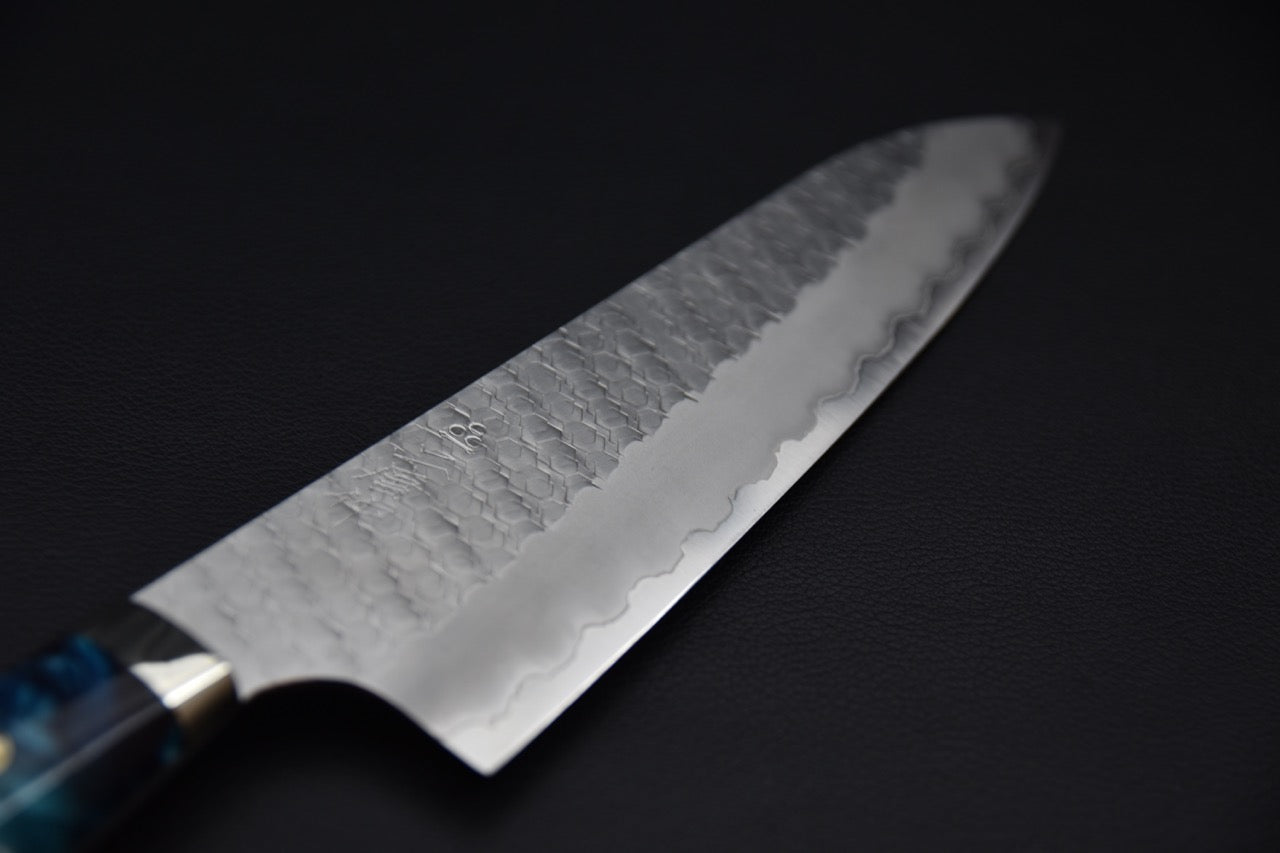 Nigara Hamono SG2 Migaki Tsuchime Gyuto 210mm Tempête Hivernale