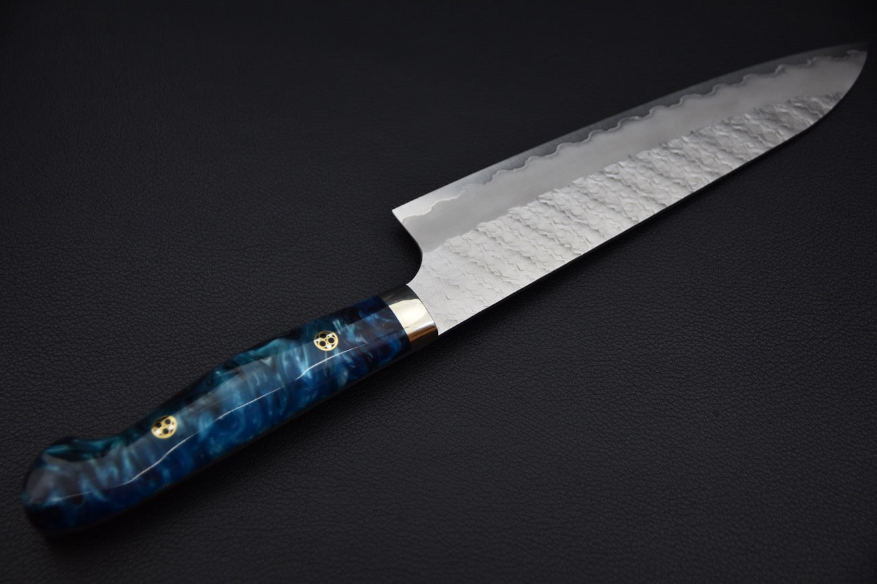 Nigara Hamono SG2 Migaki Tsuchime Gyuto 210mm Tempête Hivernale