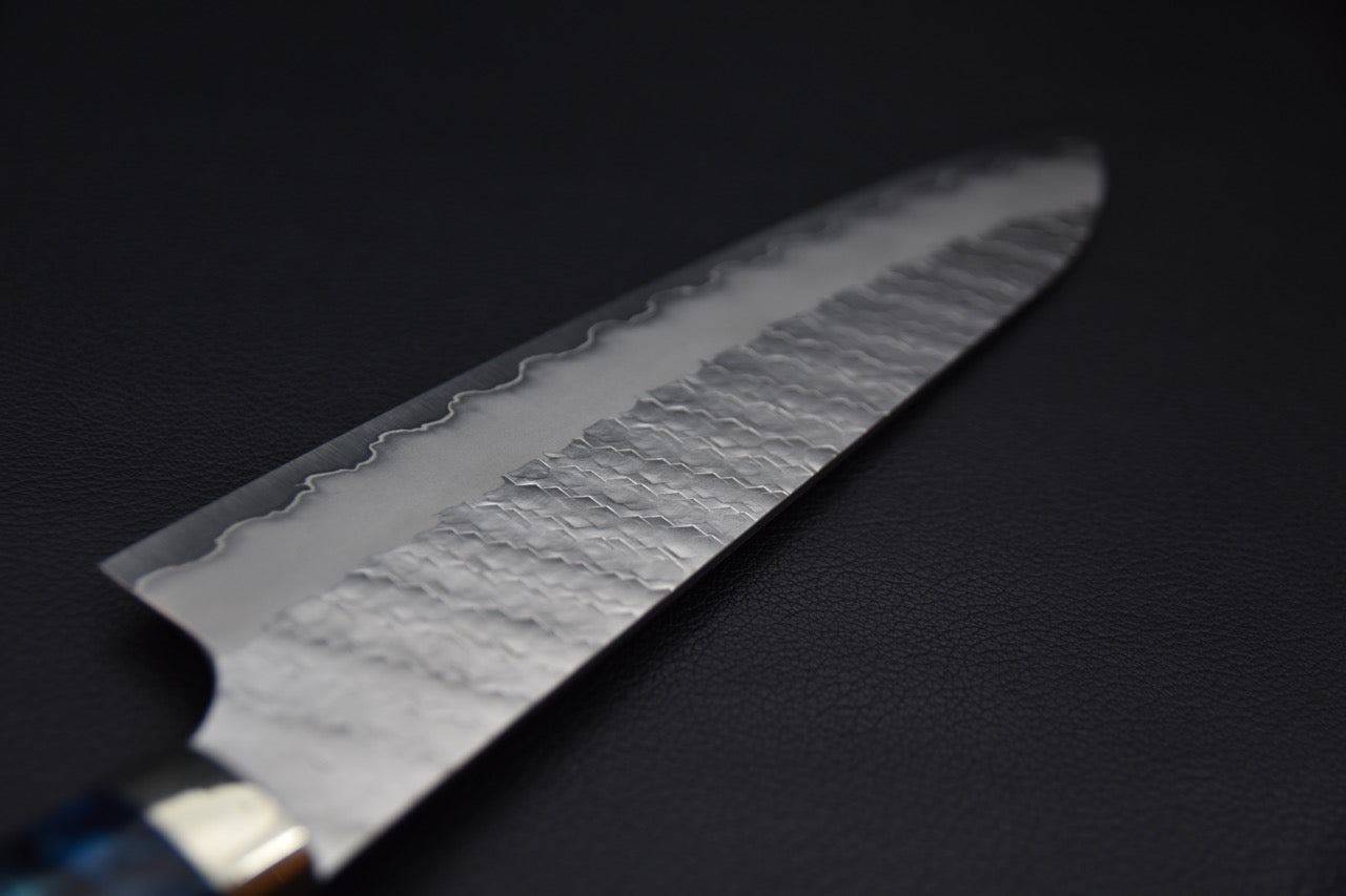 Nigara Hamono SG2 Migaki Tsuchime Gyuto 210mm Tempête Hivernale