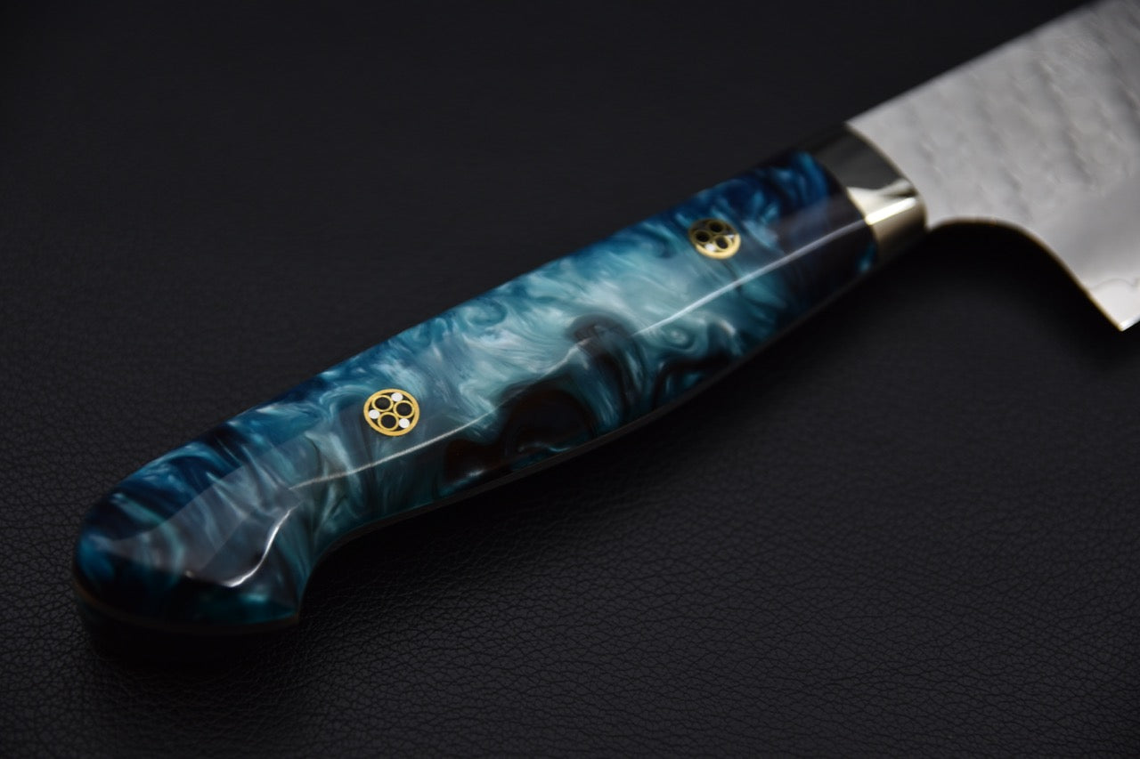 Nigara Hamono SG2 Migaki Tsuchime Gyuto 210mm Tempête Hivernale