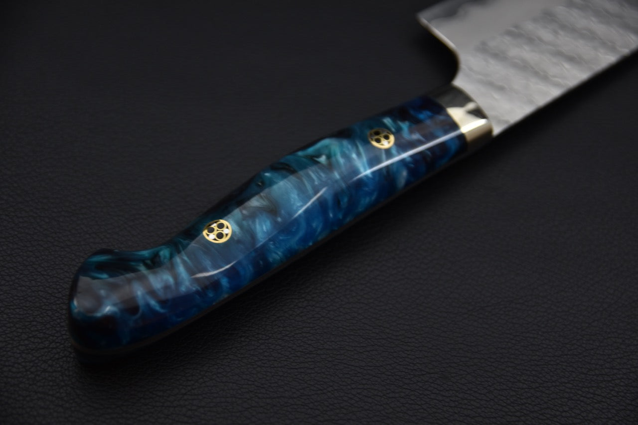 Nigara Hamono SG2 Migaki Tsuchime Gyuto 210mm Tempête Hivernale