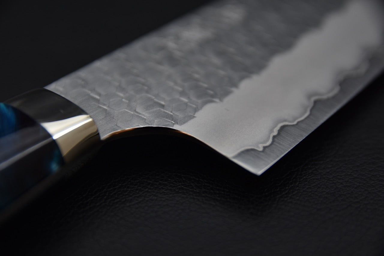 Nigara Hamono SG2 Migaki Tsuchime Gyuto 210mm Tempête Hivernale