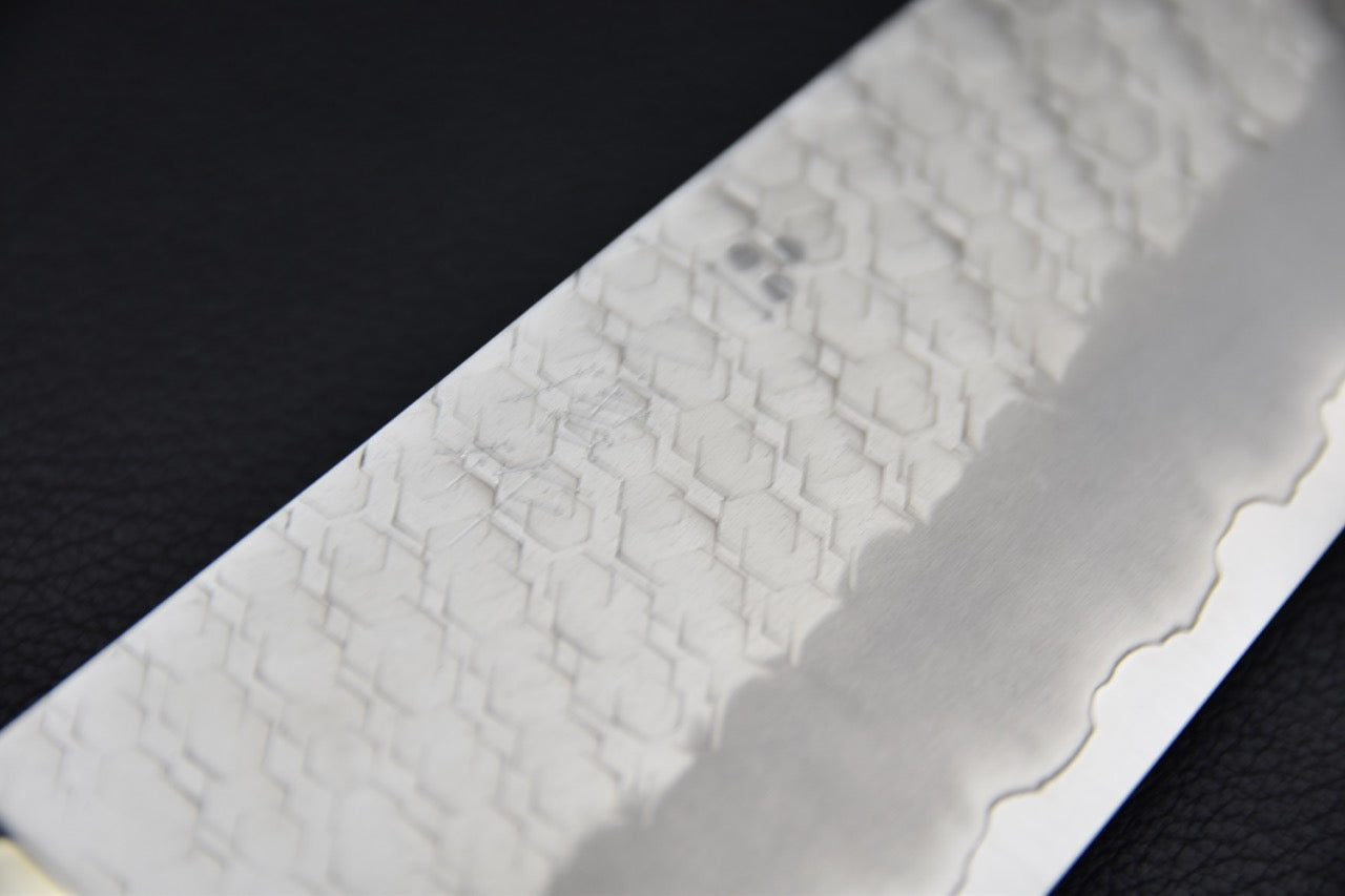 Nigara Hamono SG2 Migaki Tsuchime Gyuto 210mm Turquoise