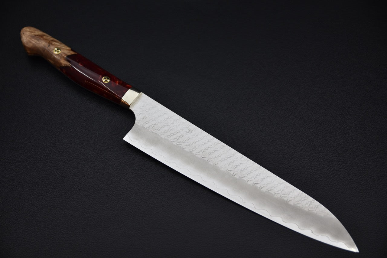 Nigara Hamono SG2 Migaki Tsuchime Gyuto 240mm Momiji
