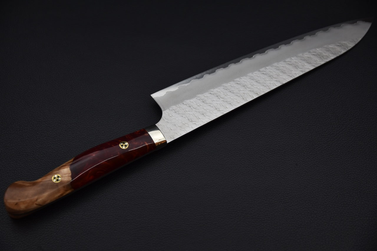Nigara Hamono SG2 Migaki Tsuchime Gyuto 240mm Momiji