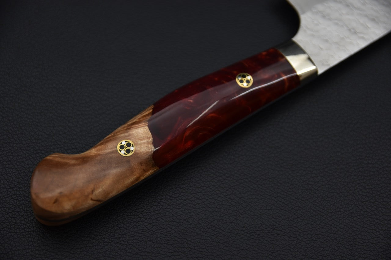 Nigara Hamono SG2 Migaki Tsuchime Gyuto 240mm Momiji