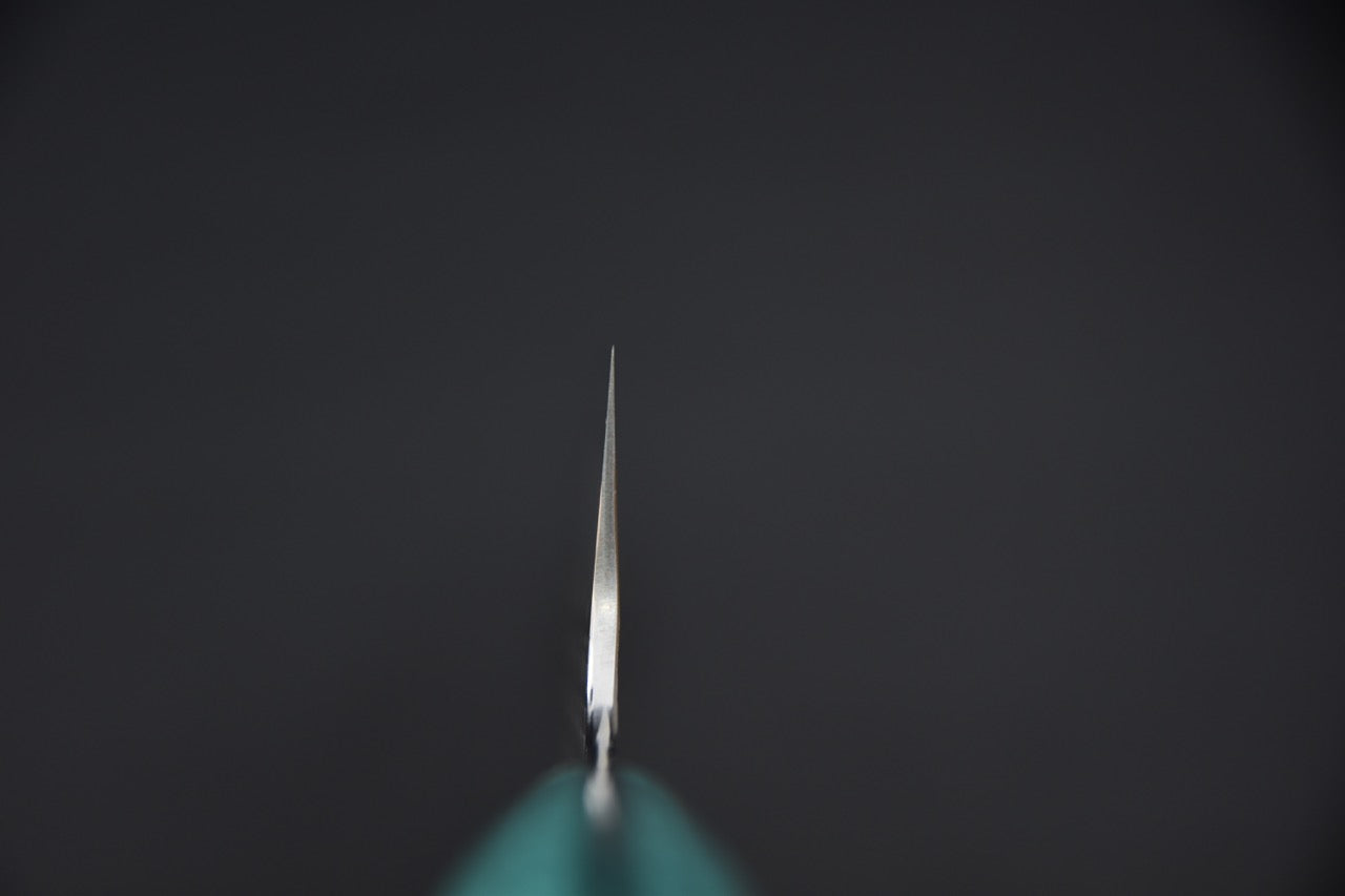 Nigara Hamono SG2 Migaki Tsuchime Gyuto Kiritsuke 210mm Turquoise #2