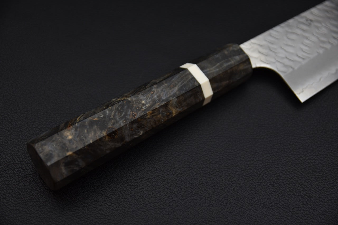 Nigara Hamono SG2 Migaki Tsuchime Kiritsuke Gyuto 240mm Bouleau