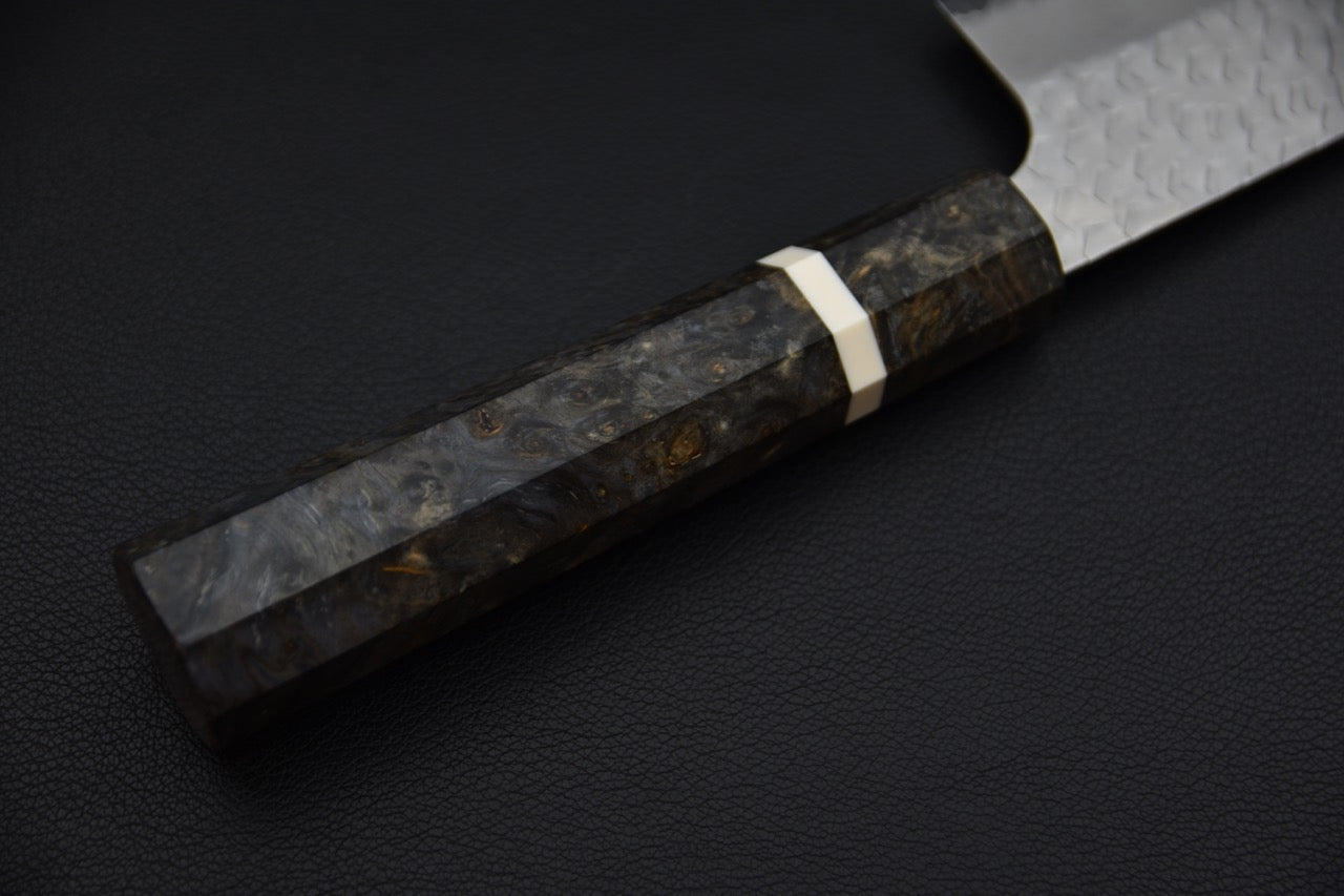 Nigara Hamono SG2 Migaki Tsuchime Kiritsuke Gyuto 240mm Bouleau