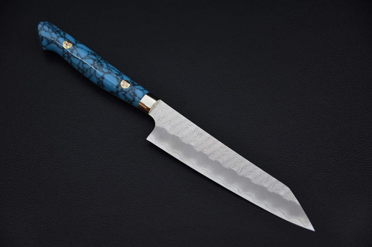 Nigara Hamono SG2 Migaki Tsuchime Kiritsuke Petty 150mm Turquoise