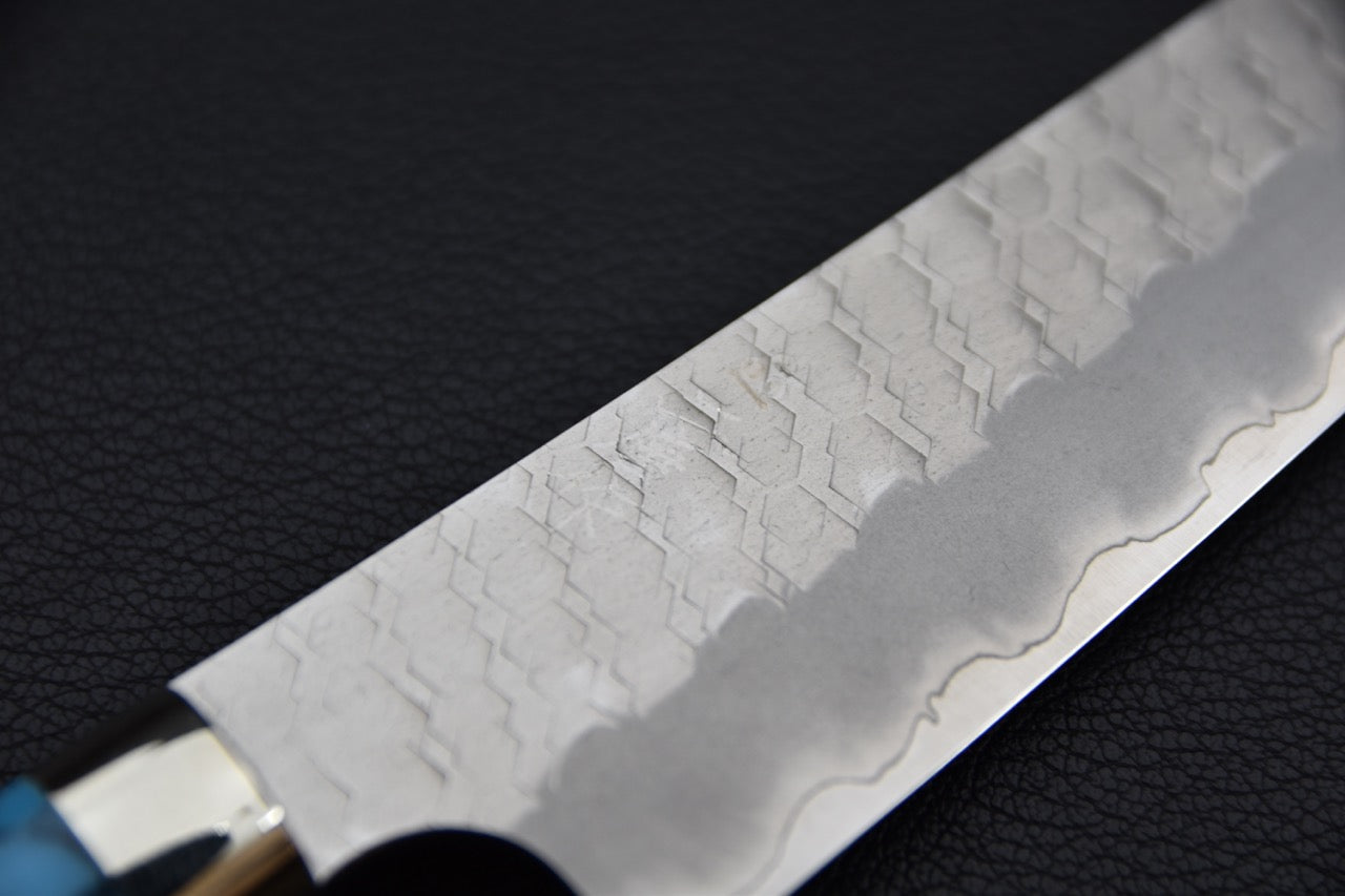 Nigara Hamono SG2 Migaki Tsuchime Kiritsuke Petty 150mm Turquoise