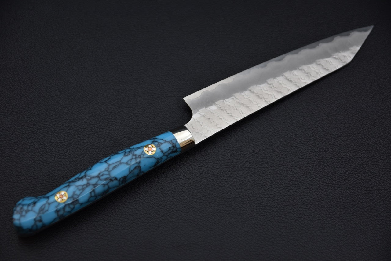 Nigara Hamono SG2 Migaki Tsuchime Kiritsuke Petty 150mm Turquoise