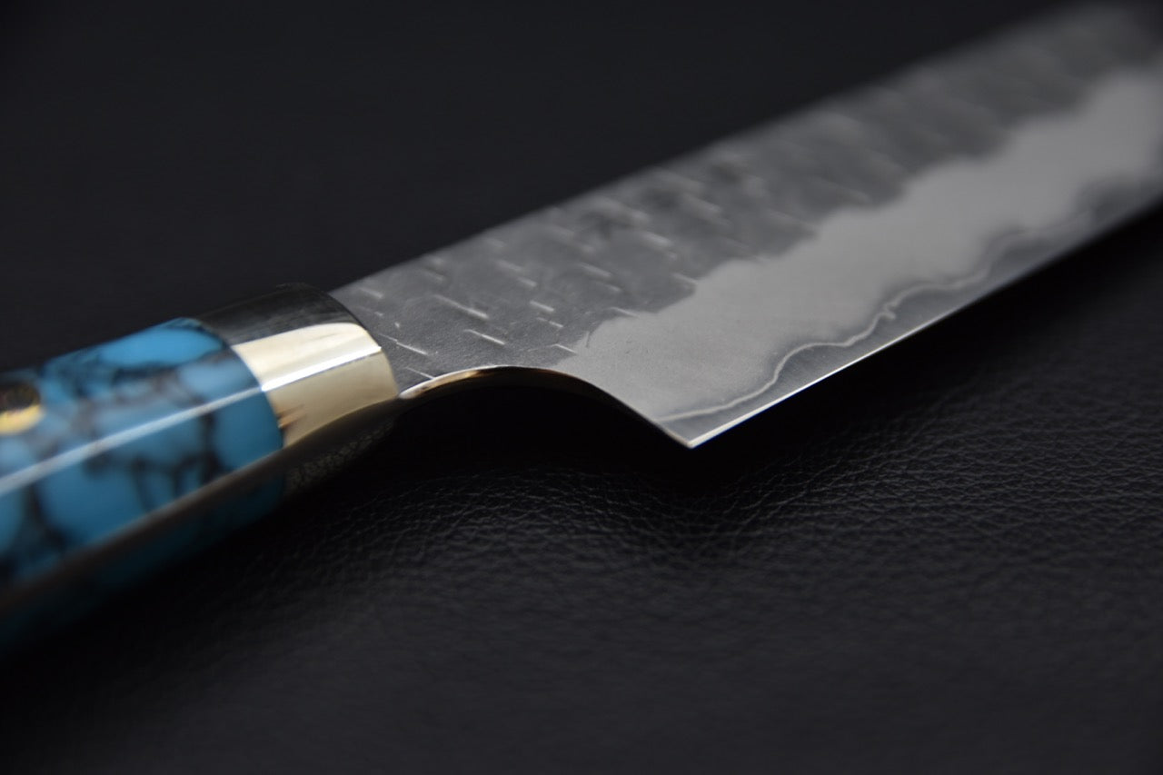 Nigara Hamono SG2 Migaki Tsuchime Kiritsuke Petty 150mm Turquoise