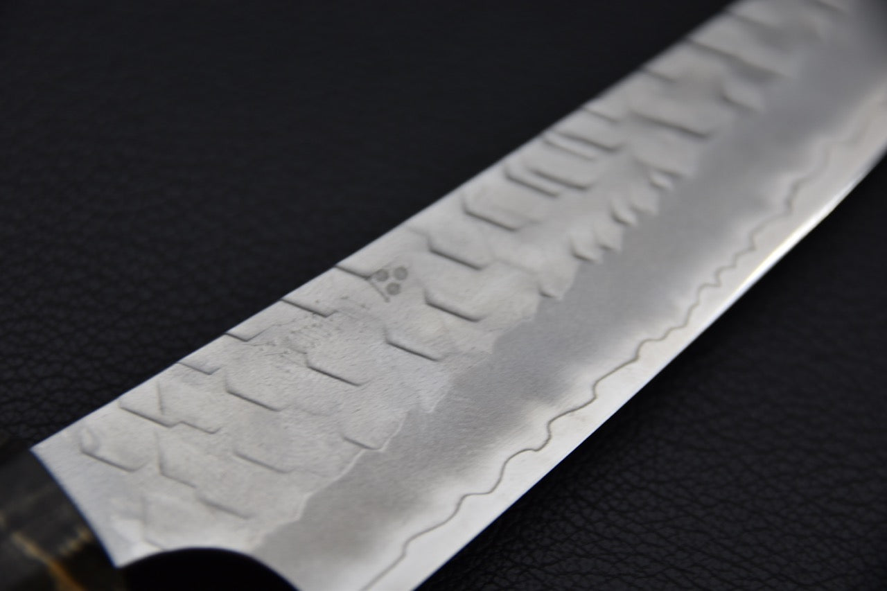 Nigara Hamono SG2 Migaki Tsuchime Kiritsuke Paring 95mm Bois de Bouleau