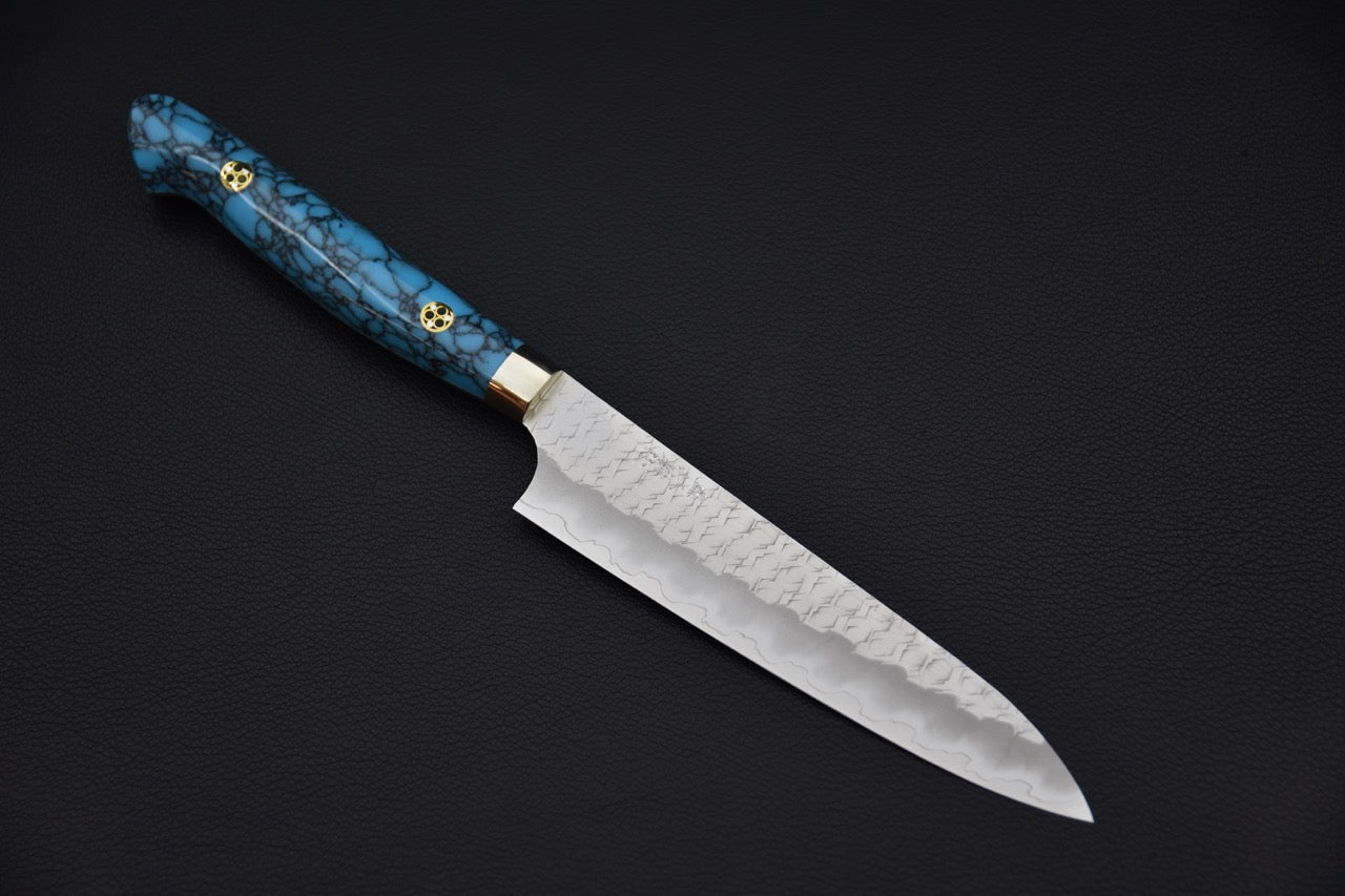 Nigara Hamono SG2 Migaki Tsuchime Petty 150mm Turquoise