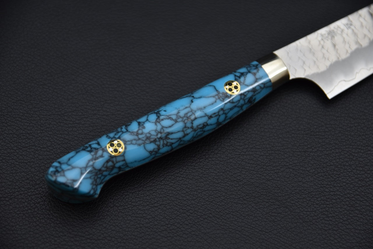 Nigara Hamono SG2 Migaki Tsuchime Petty 150mm Turquoise