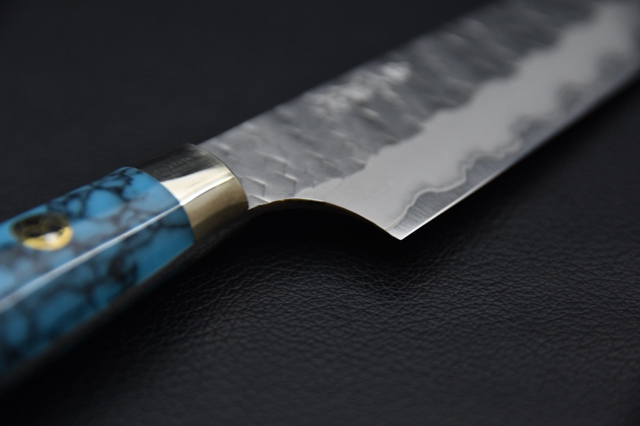 Nigara Hamono SG2 Migaki Tsuchime Petty 150mm Turquoise