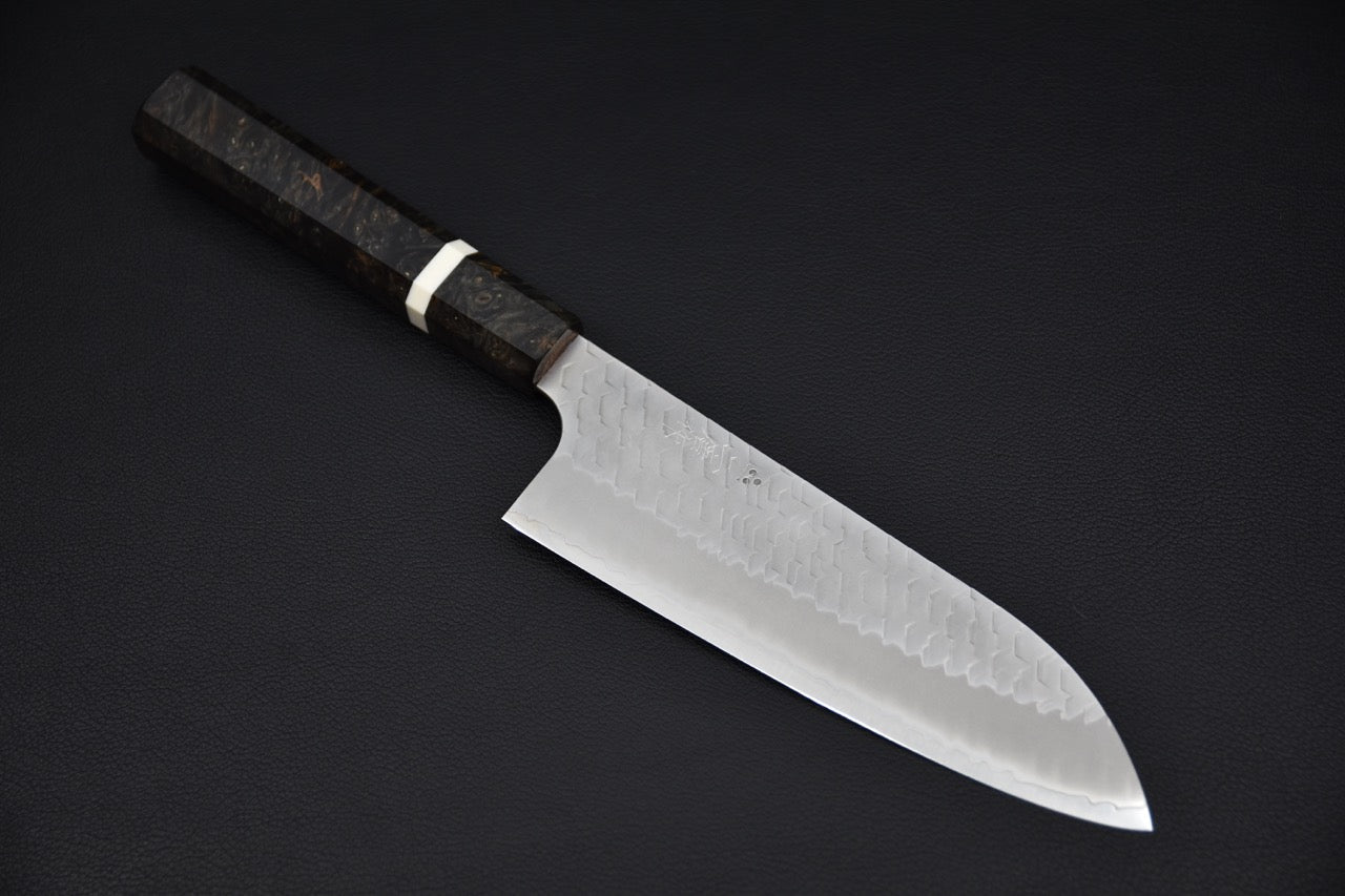 Nigara Hamono SG2 Santoku Tsuchime Migaki Bouleau