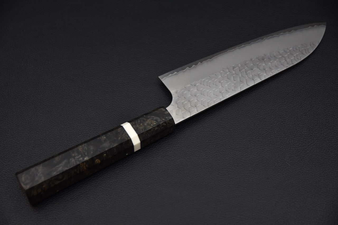Nigara Hamono SG2 Santoku Tsuchime Migaki Bouleau