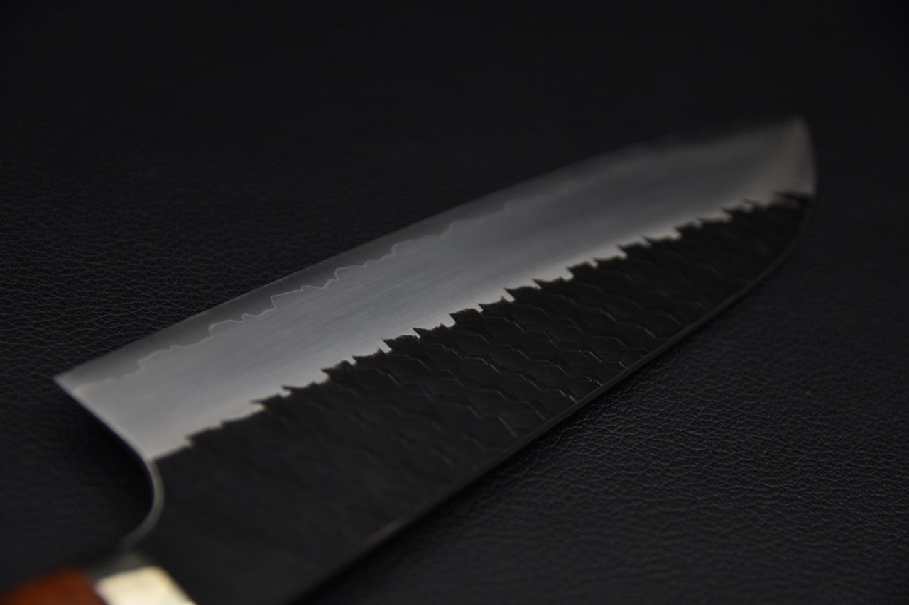 Nigara Hamono SG2 Tsuchime Kurouchi Santoku Karin