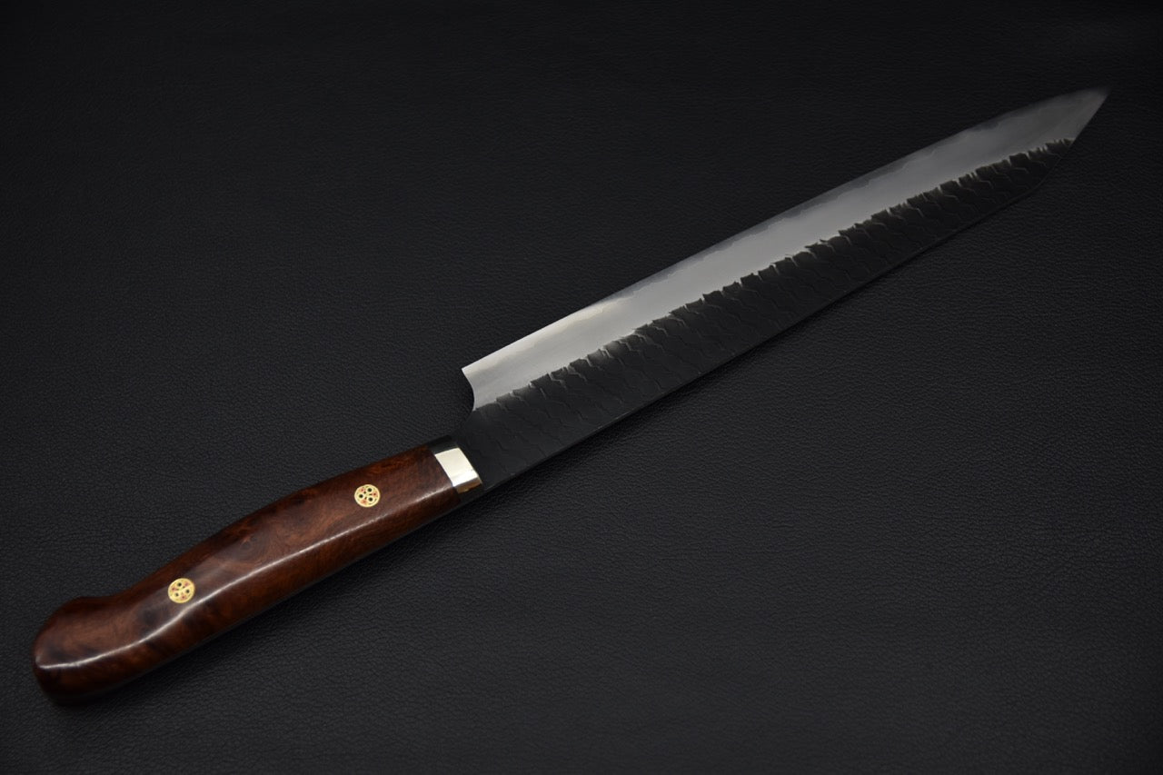 Nigara Hamono SG2 Tsuchime Kurouchi Sujihiki Kiritsuke 255mm Karin