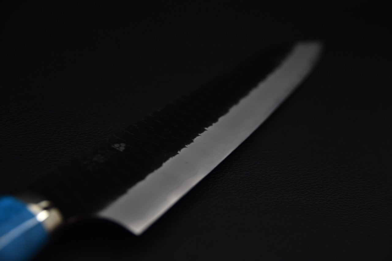 Nigara Hamono SG2 Tsuchime Kurouchi Sujihiki Kiritsuke 255mm Turquoise