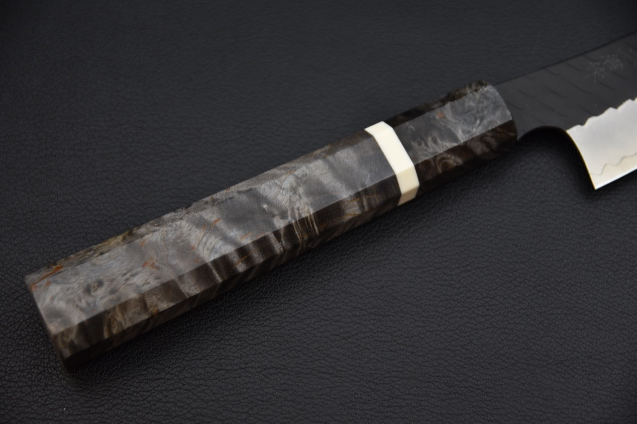 Nigara Hamono SG2 Tsuchime Kurouchi Sujihiki Sakimaru 270mm Bouleau