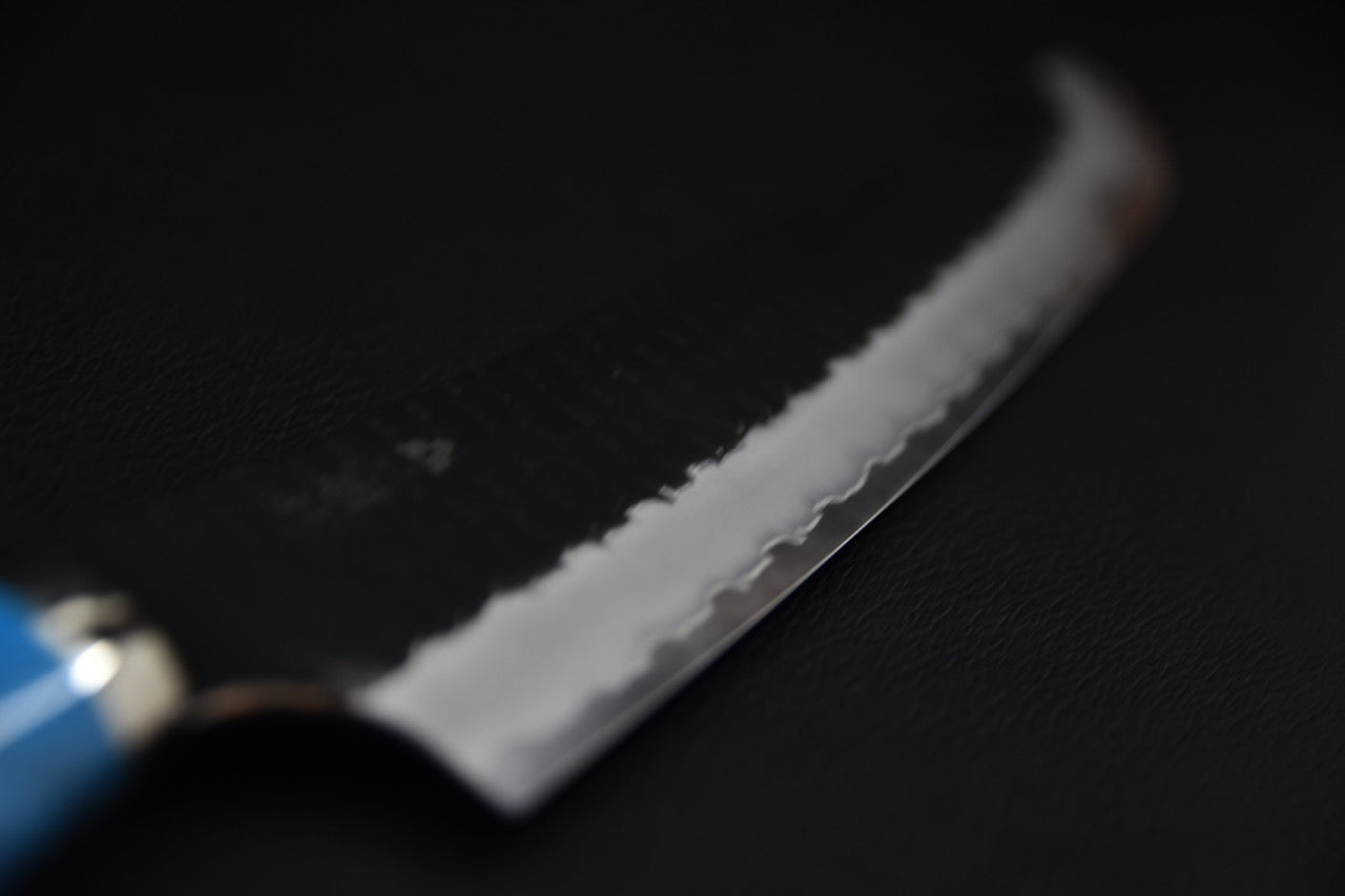 Nigara Hamono SG2 Tsuchime Kurouchi Sujihiki Sakimaru 270mm Turquoise