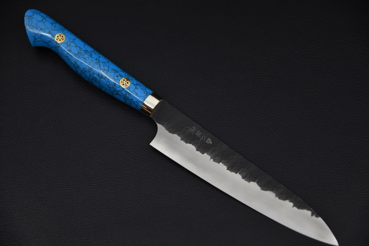Nigara Hamono SG2 Tuschime Kurouchi Petty 150mm Turquoise