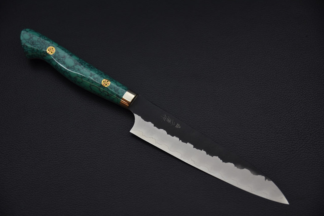 Nigara Hamono SG2 Tuschime Kurouchi Petty 150mm Turquoise #2