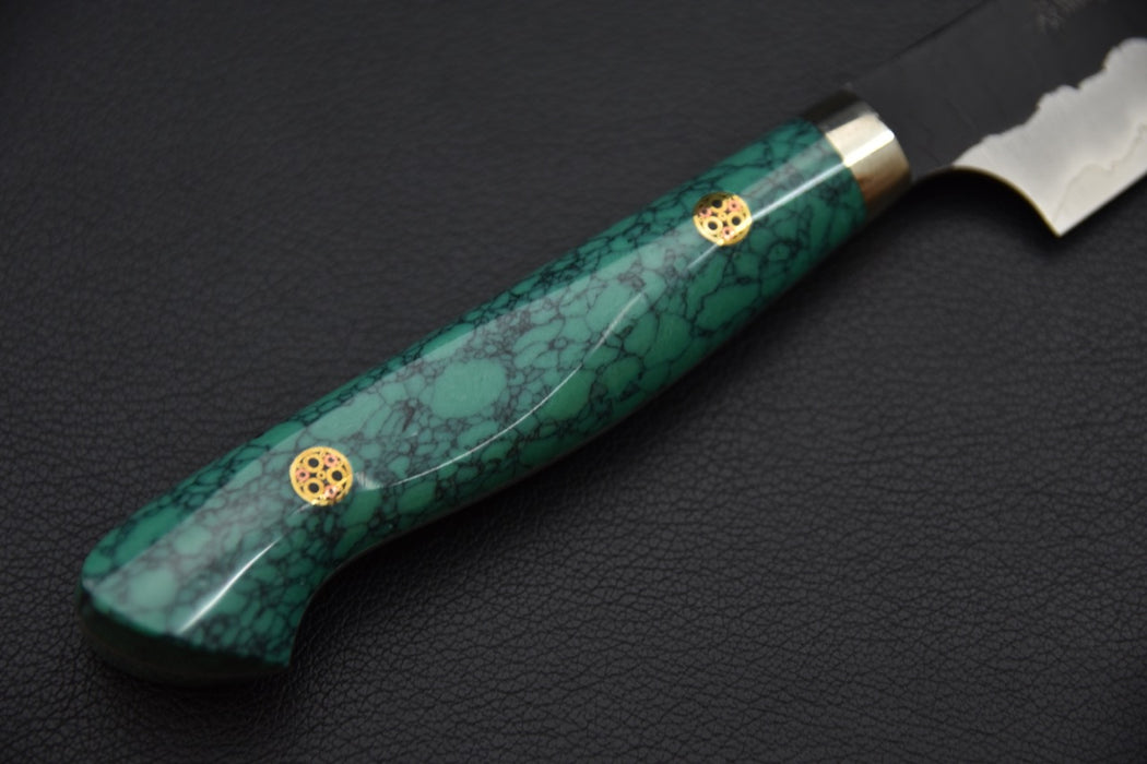 Nigara Hamono SG2 Tuschime Kurouchi Petty 150mm Turquoise #2