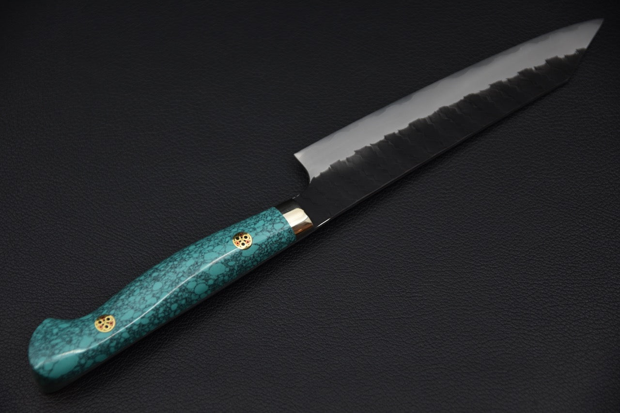 Nigara Hamono SG2 Tuschime Kurouchi Petty Kiritsuke 150mm Turquoise #1