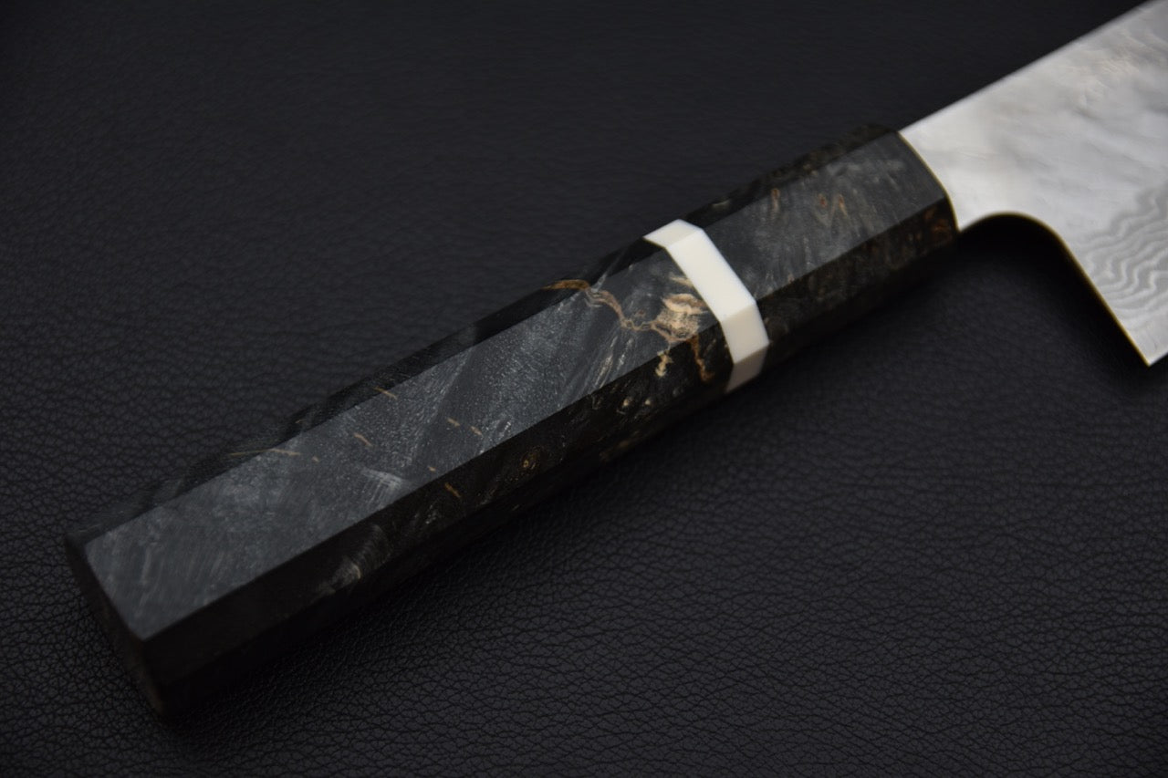 Nigara Hamono VG-10 Tsuchime Damascus Bunka Bouleau