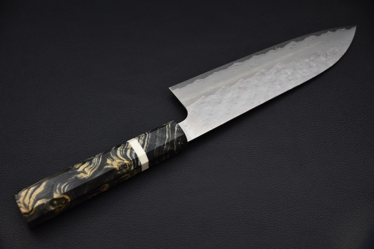 Nigara Hamono VG-10 Tsuchime Damascus Santoku Birch Wood