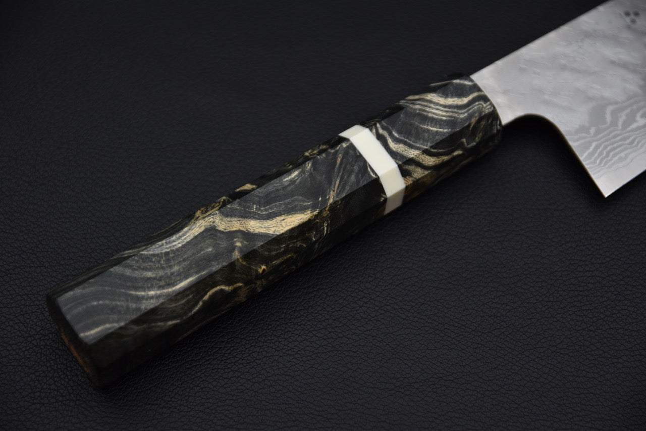 Nigara Hamono VG-10 Tsuchime Damascus Santoku Birch Wood
