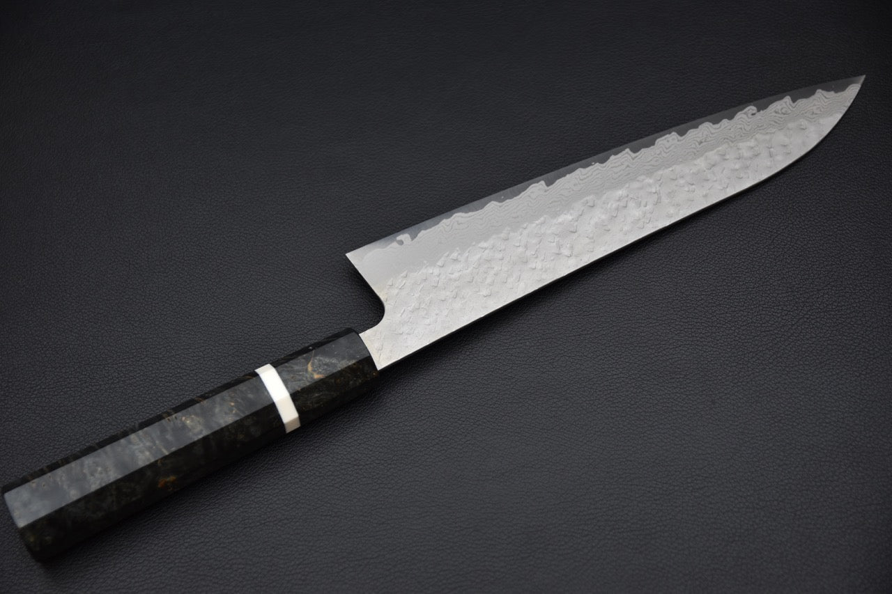 Nigara VG-10 Tuschime Damascus Gyuto 240mm Birch Wood